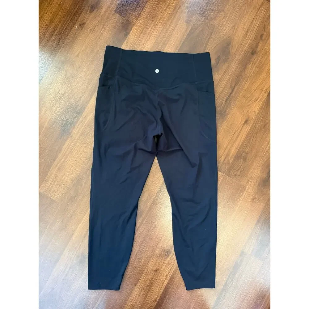 Halara High Rise 7/8 Leggings Black Sz XL Pockets Active Athleisure Workout Yoga